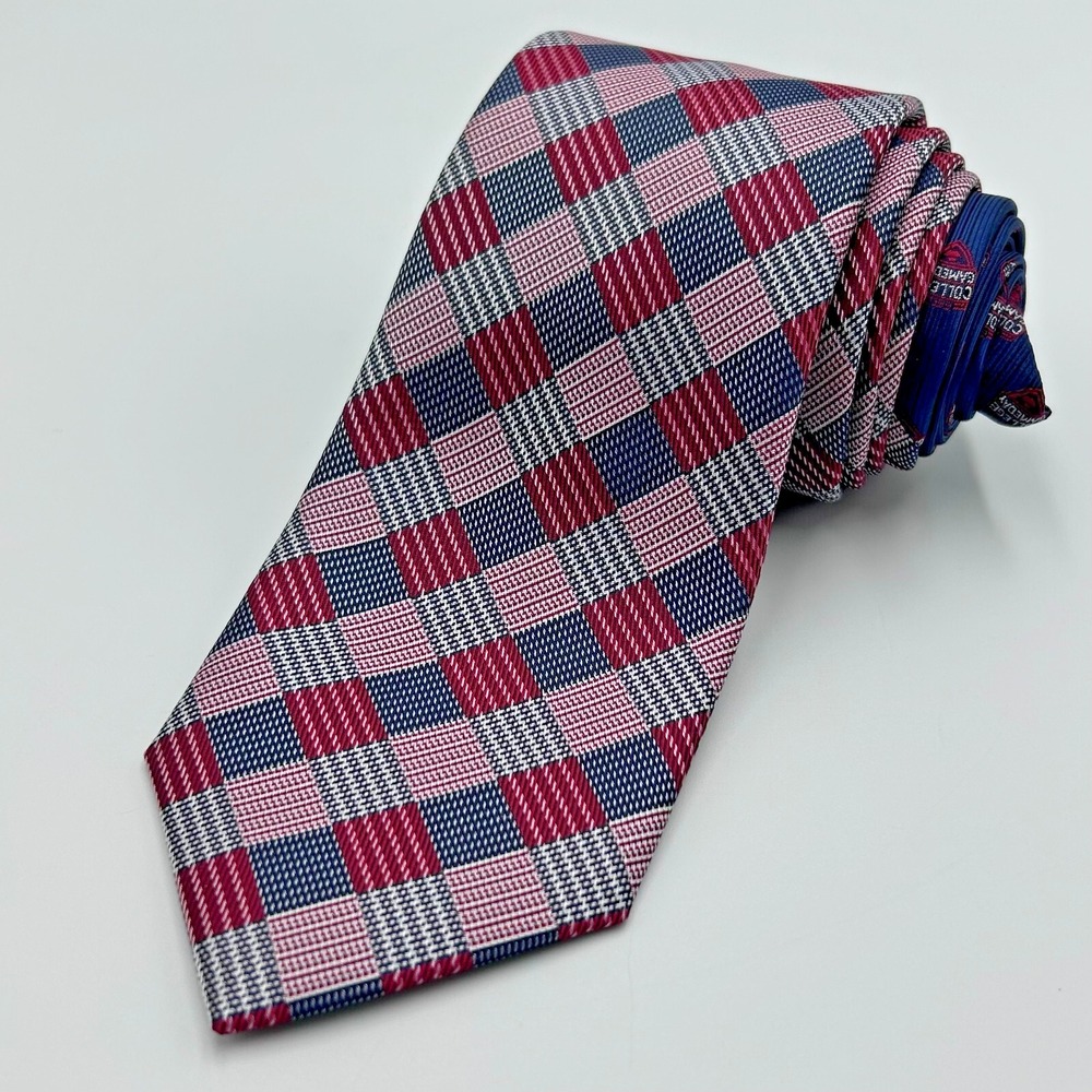 ESPN College Game Day Men's Neck Tie Red White Blue Diamond‎ Shaped
